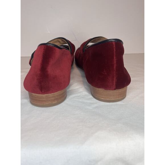 Sofft Shoes Size 10 Genuine Leather Dark Red Velvet Mary Janes Flats - Picture 5 of 9